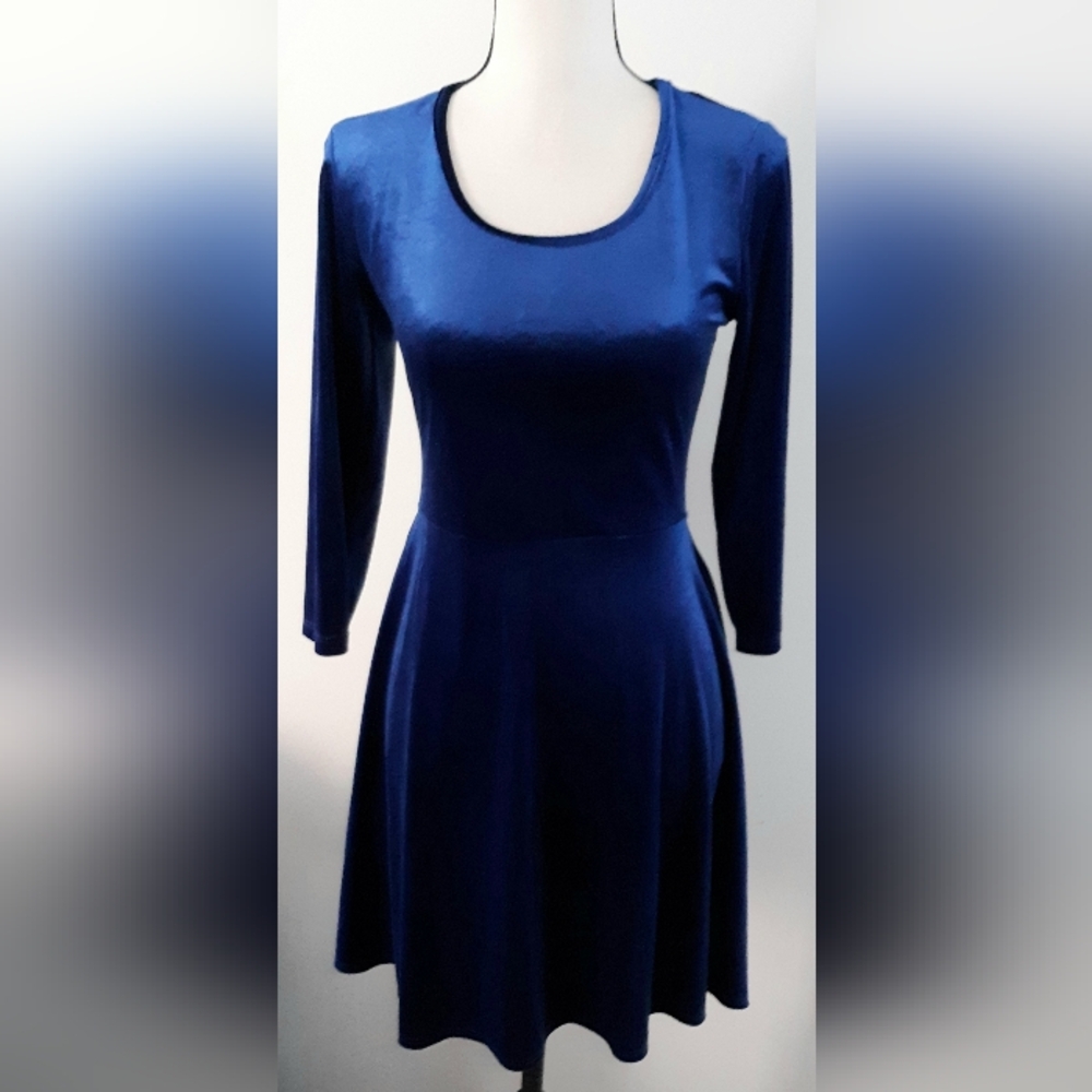 Pinc Royal Blue Long Sleeve Mini Dress